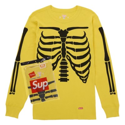 Supreme Hanes Bones Thermal Crew FW25 (1 Pack) Yellow .jpg