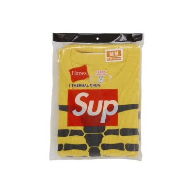 Supreme Hanes Bones Thermal Crew FW25 (1 Pack) Yellow 2.jpg
