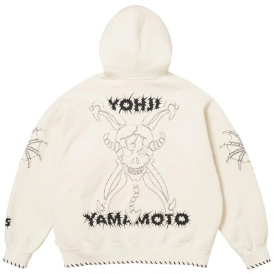 Supreme Ys by Yohji Yamamoto Zip Up Hooded Sweatshirt Natural2.jpg
