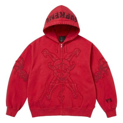 Supreme Y's by Yohji Yamamoto Zip Up Hooded Sweatshirt Red