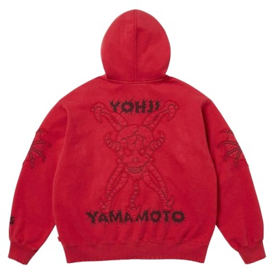 Supreme Ys by Yohji Yamamoto Zip Up Hooded Sweatshirt Red2.jpg
