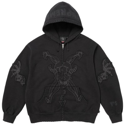 Supreme Y's by Yohji Yamamoto Zip Up Hooded Sweatshirt Black