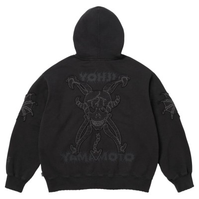 Supreme Ys by Yohji Yamamoto Zip Up Hooded Sweatshirt Black2.jpg