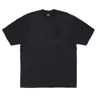 Stussy Stock Link Tee Pigment Dyed Faded Black