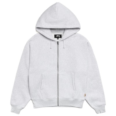 Stussy Relaxed Zip Hoodie Ash Heather