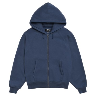 Stussy Relaxed Zip Hoodie Navy