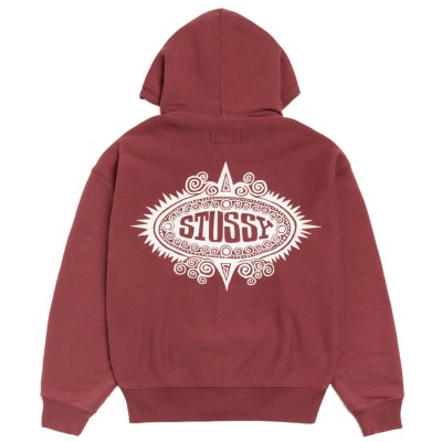 Stussy Mantra Zip Hoodie Burgundy2.jpg