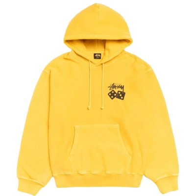 Stussy Dice Hoodie Pigment Dyed Yellow