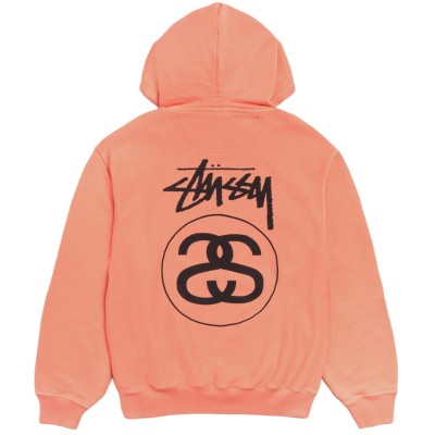 Stussy Stock Link Hoodie Pigment Dyed Sherbert2.jpg