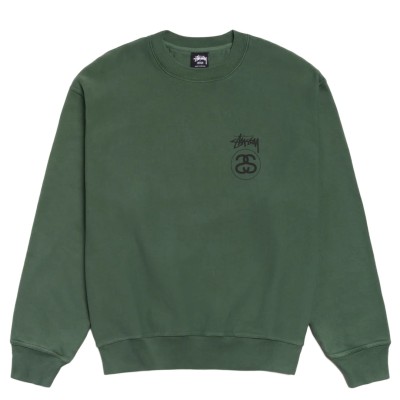Stussy Stock Link Crew Pigment Dyed Pine.jpg