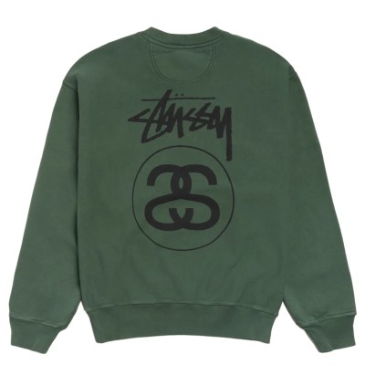 Stussy Stock Link Crew Pigment Dyed Pine2.jpg
