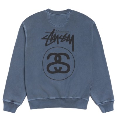 Stussy Stock Link Crew Pigment Dyed Navy2.jpg
