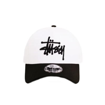 Stussy New Era 9forty Basic Snapback White:Black.jpg