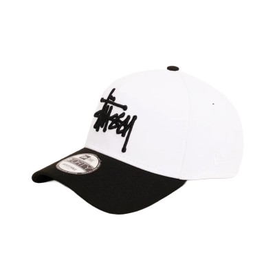 Stussy New Era 9forty Basic Snapback White:Black2.jpg