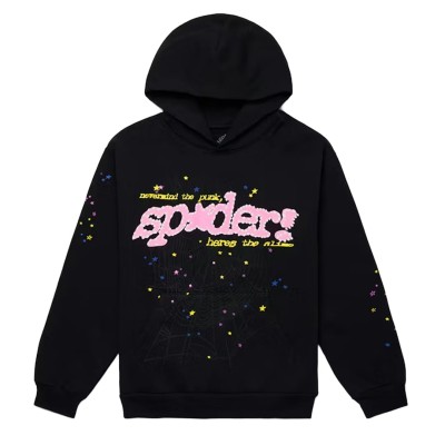 Sp5der P*NK V2 Hoodie Black
