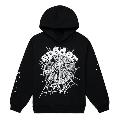 Sp5der OG Web Hoodie Black