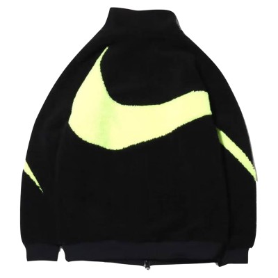 Nike Big Swoosh Reversible Boa Jacket Black Neon2.jpg