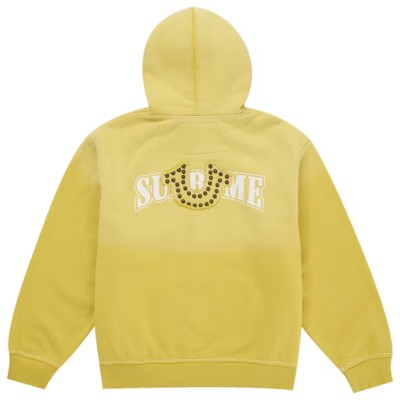 Supreme True Religion Zip Up Hooded Sweatshirt Yellow.jpg