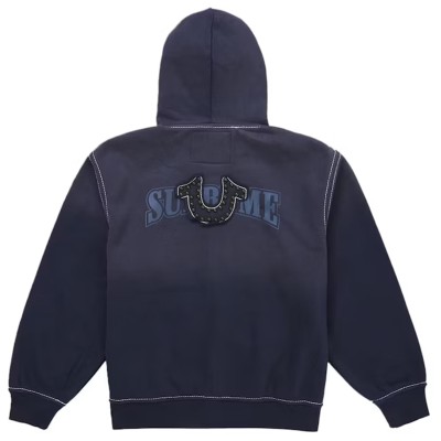 Supreme True Religion Zip Up Hooded Sweatshirt Navy