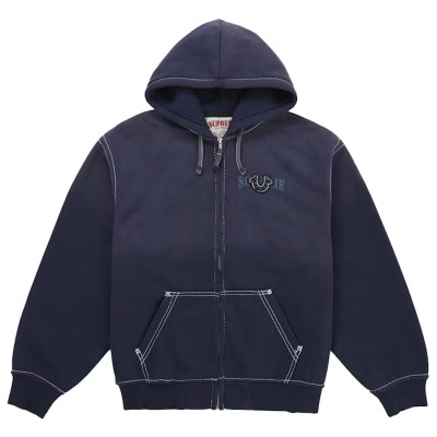 Supreme True Religion Zip Up Hooded Sweatshirt Navy2.jpg
