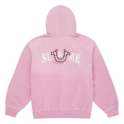 Supreme True Religion Zip Up Hooded Sweatshirt Pink