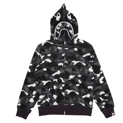 BAPE City Camo Shark WGM Full-Zip Hoodie Black