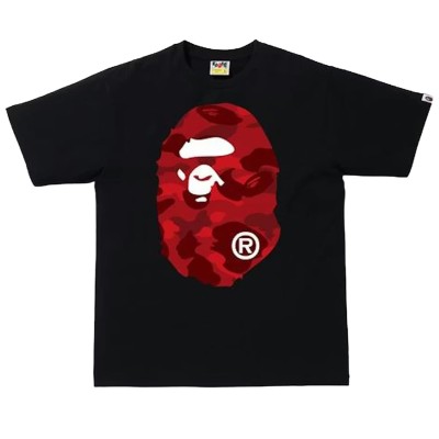 BAPE Color Camo Big Ape Head Tee Black:Red.jpg