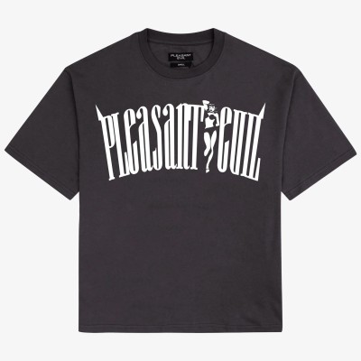 Pleasant Evil  University Logo Tee Anthracite.jpg