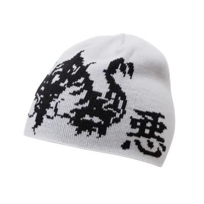 Pleasant Evil Dragon White Beanie2.jpg