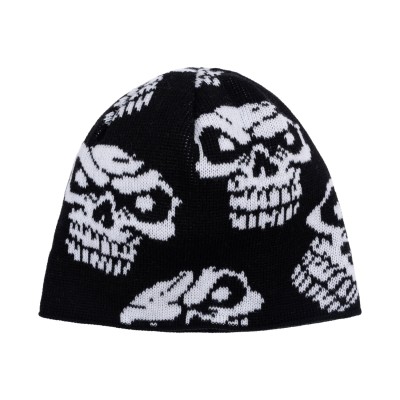 Pleasant Evil Skull Black Beanie.jpg