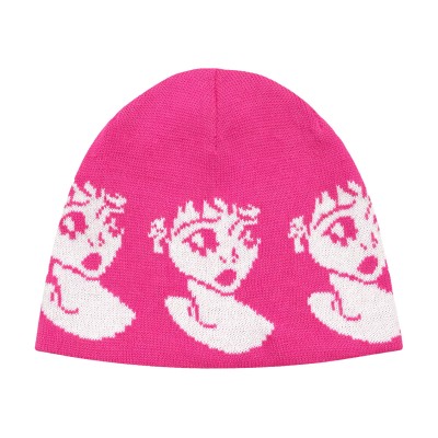 Pleasant Evil Emo Magenta Beanie.jpg