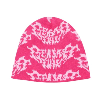 Pleasant Evil Metal Logo Magenta Beanie