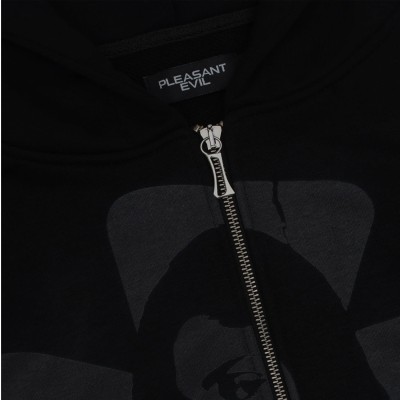 Pleasant Evil Cross Zip Hoodie Grey2.jpg