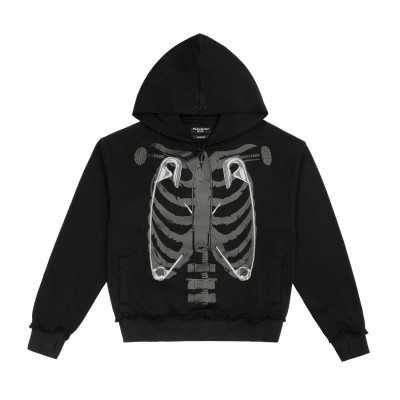 Pleasant Evil Skeleton Hoodie Black