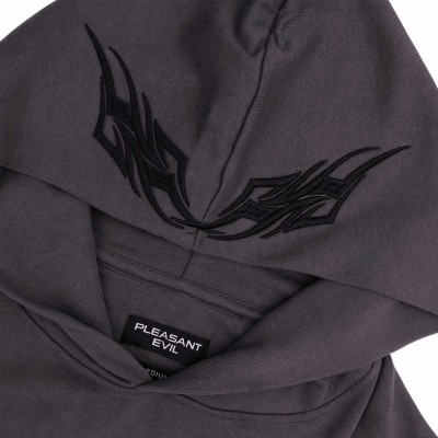 Pleasant Evil Tribal Hoodie Anthracite2.jpg