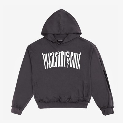 Pleasant Evil University Logo Hoodie Anthracite