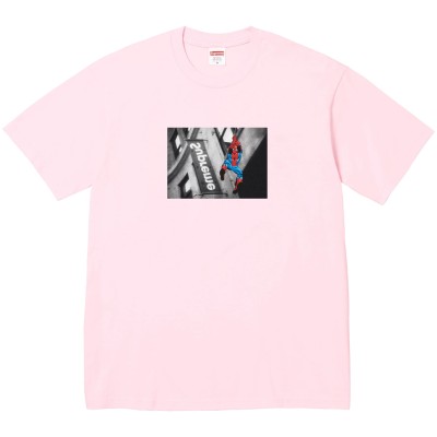 Supreme Spider-Man Tee Light Pink
