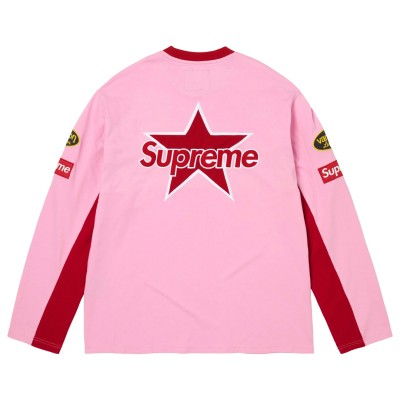 Supreme Vanson Leathers L:S Top Pink.jpg