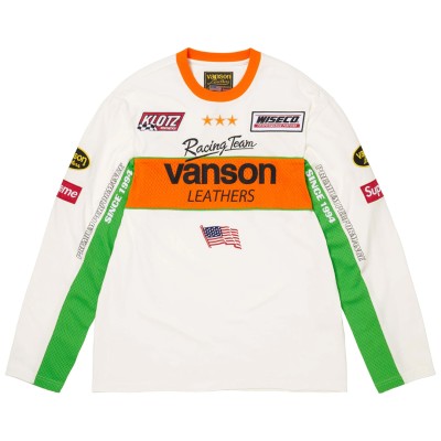 Supreme Vanson Leathers L:S Top White2.jpg