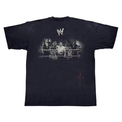 Travis Scott Wrestling Is Real T-shirt Black2.jpg