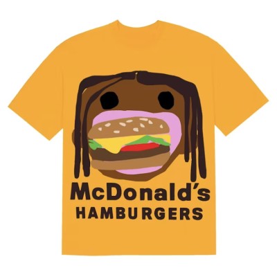Travis Scott x CPFM 4 CJ Burger Mouth T-shirt Gold.jpg