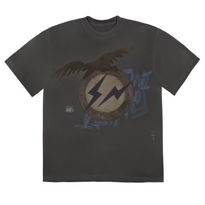 Travis Scott Cactus Jack For Fragment Create T-shirt Washed Black