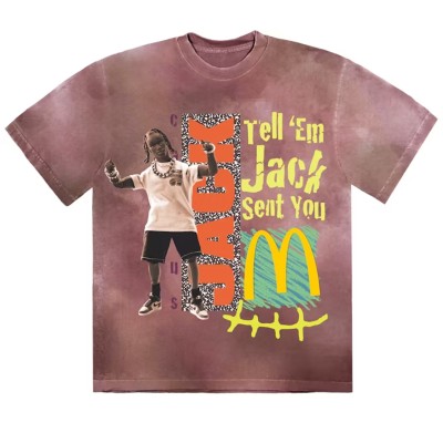 Travis Scott x McDonald's Jack Smile II T-shirt Berry