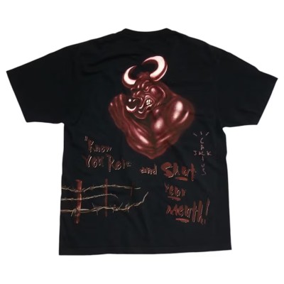 Travis Scott x WWE Know Your Role The Rock Tee Black2.jpg