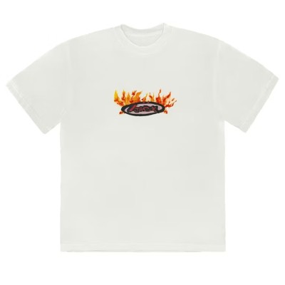 Travis Scott Cactus Jack Flame T-shirt Cream
