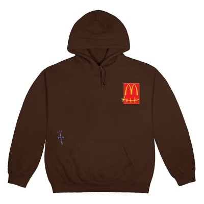 Travis Scott x McDonald's Cactus Pack Sticker Hoodie Brown