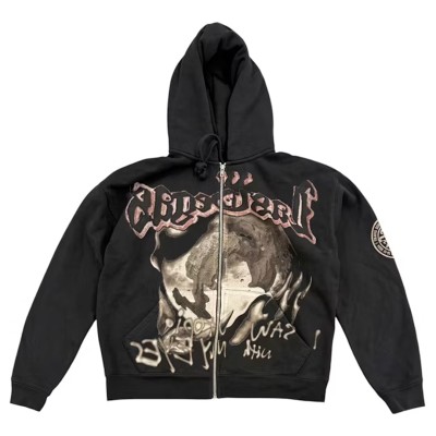 Travis Scott Utopia My Eyes Zip Hoodie Black