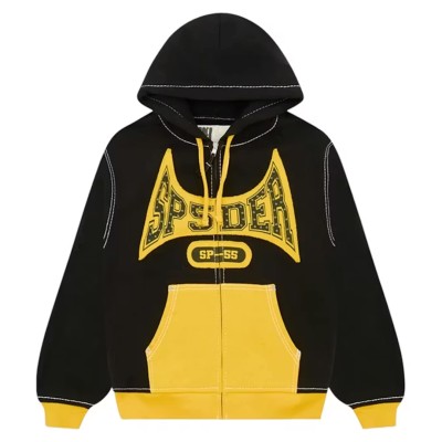 Sp5der T&F Zip Hoodie Black.jpg