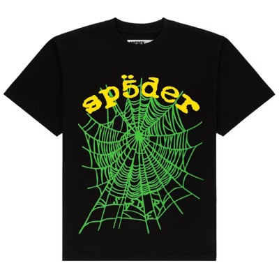 Sp5der OG Web V2 Tee Black/Multicolor