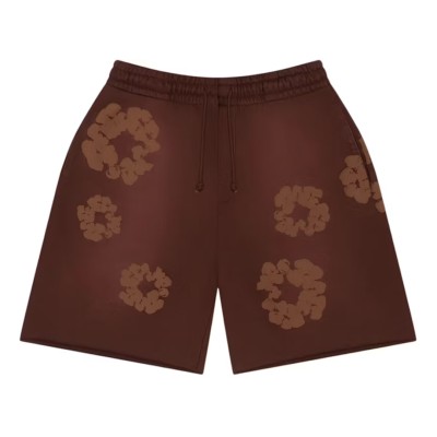 Denim Tears Mono Cotton Wreath Sweat Shorts Brown.jpg
